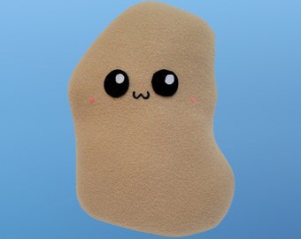 Kawaii Huhn Nugget Plüsch, Stiefel geformt, großes süßes Essen Kissen, 13 "× 10", Fast Food, Spiel Essen Spielzeug, handgemacht