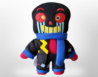 Underverse Error Sans Plush, Undertale Sans Art, Handmade