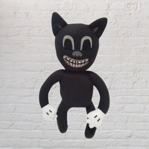 Cartoon Cat Plush, Unofficial, Indie Video Game Pillow, Handmade image 3