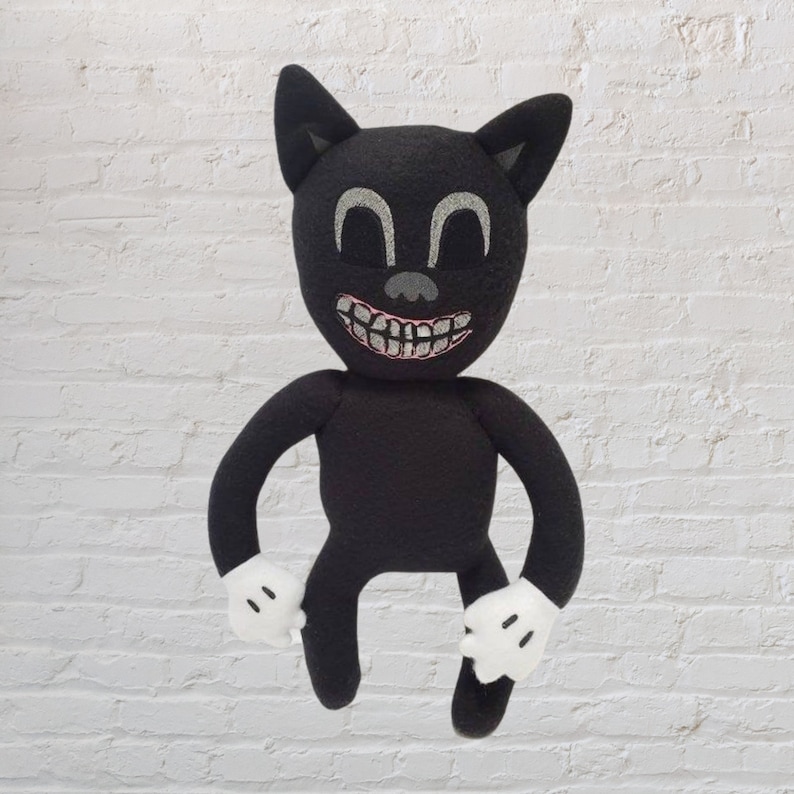 Cartoon Cat Plush, Unofficial, Indie Video Game Pillow, Handmade image 3