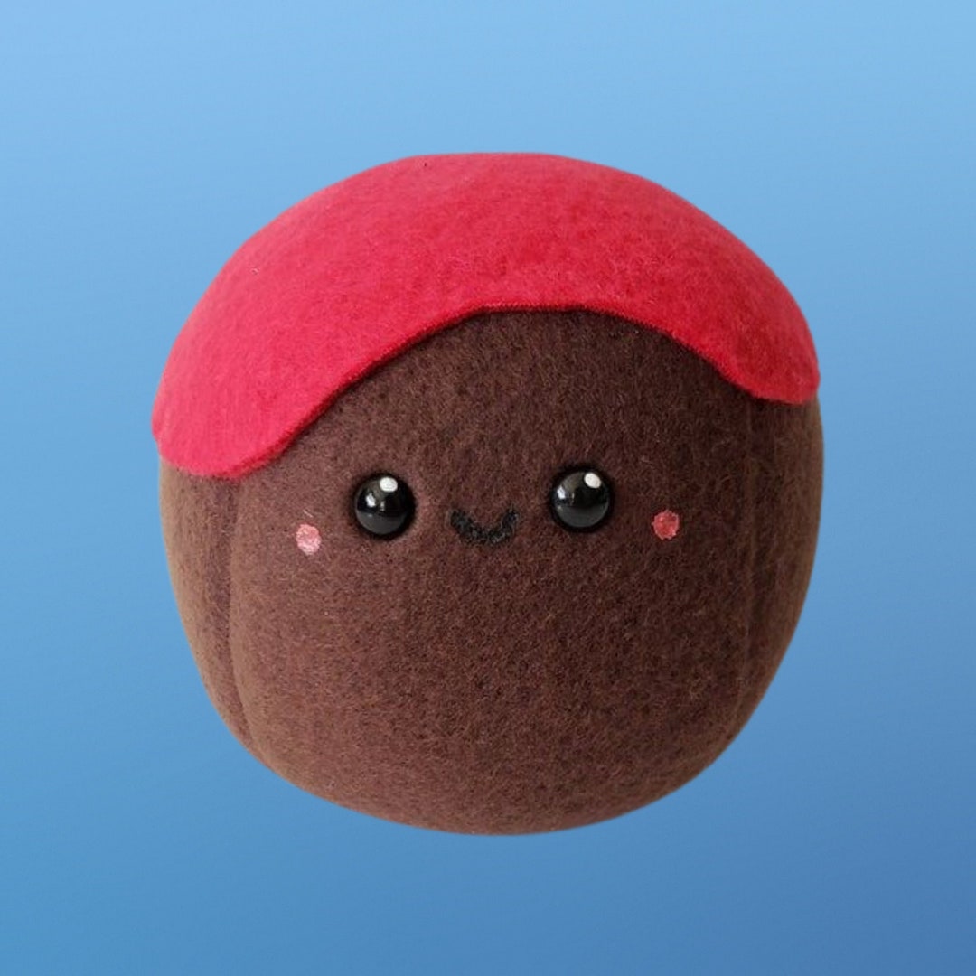 Kawaii Meatball Plush, Cute Food Pillow, Play Food Toy, Handmade Etsy
