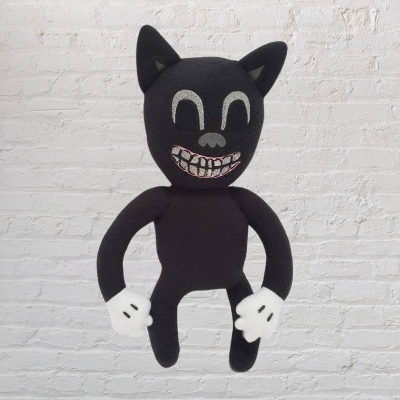 Cartoon Cat Plush, Unofficial, Indie Video Game Pillow, Handmade image 2