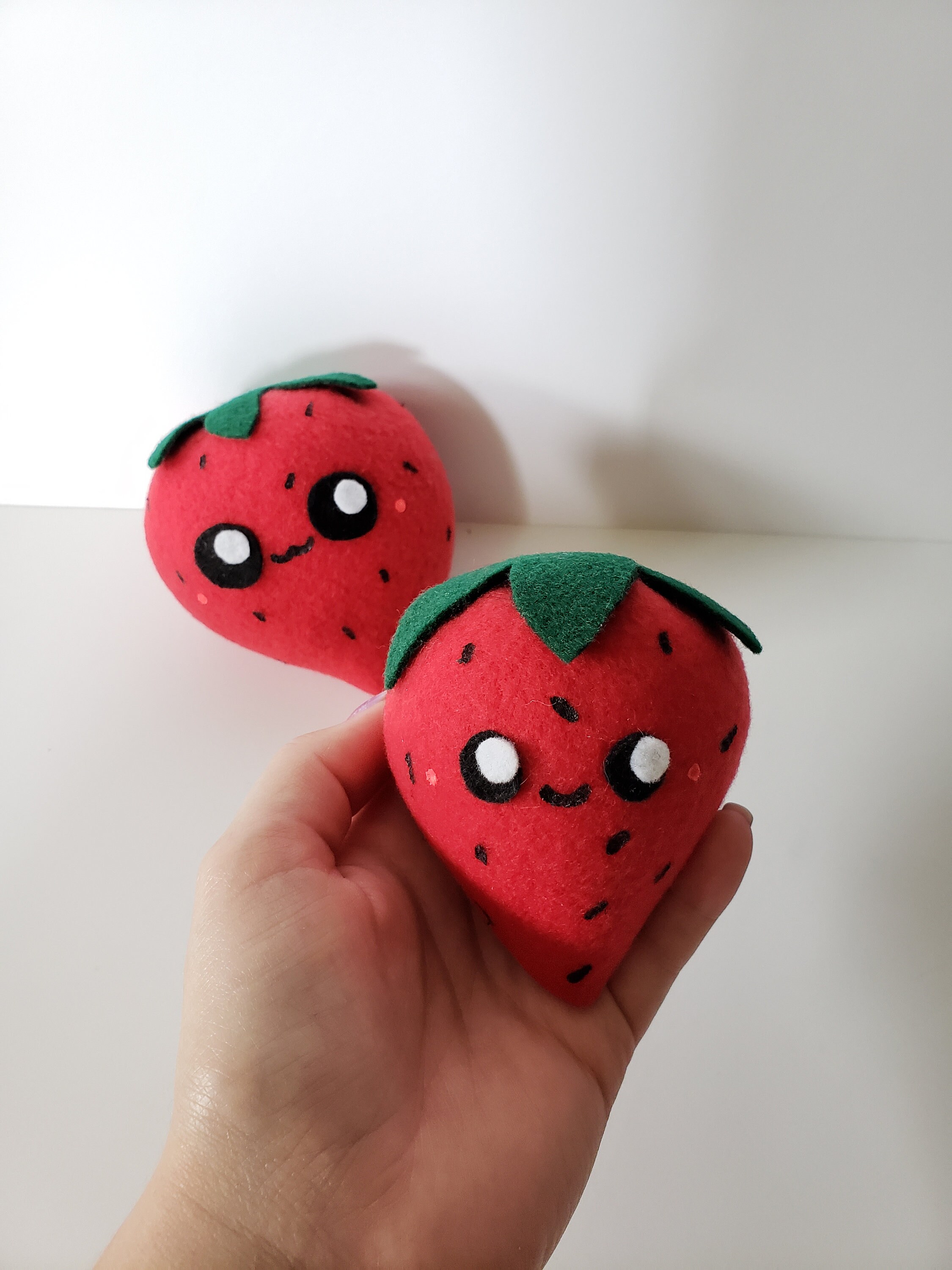 Cute Kawaii Strawberry Plush Etsy