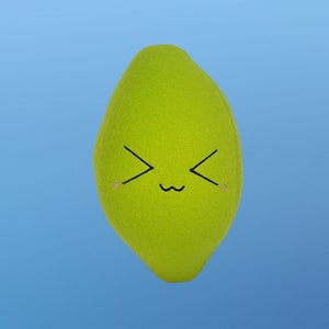 Kawaii Lime Plush, Cute Fruit Food Pillow, Play Food Toy, Handmade