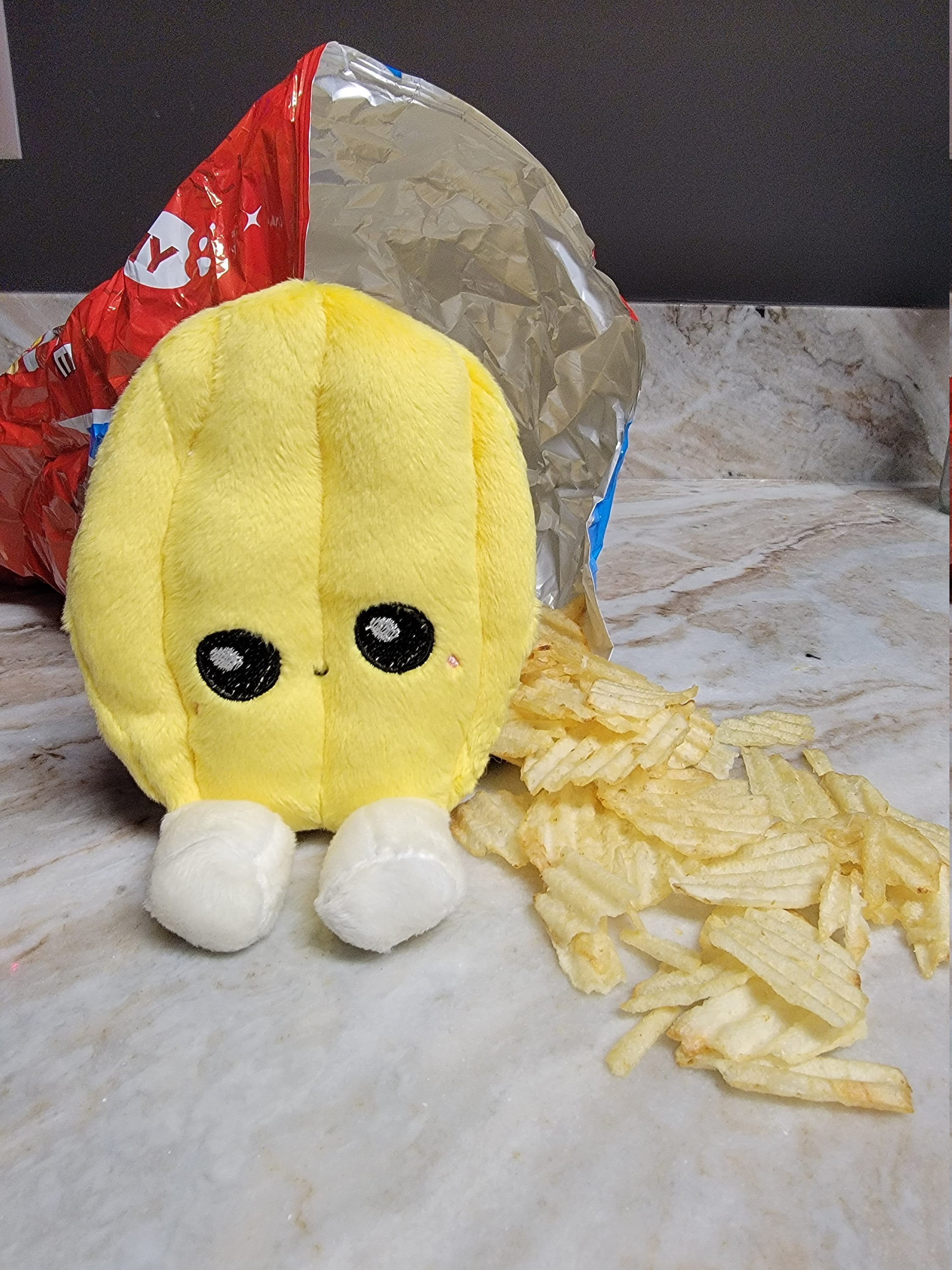 かわいいポテトチップスのぬいぐるみ、かわいい食べ物枕、感覚玩具