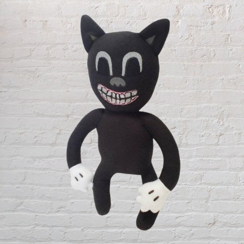 Cartoon Cat Plush, Unofficial, Indie Video Game Pillow, Handmade image 4