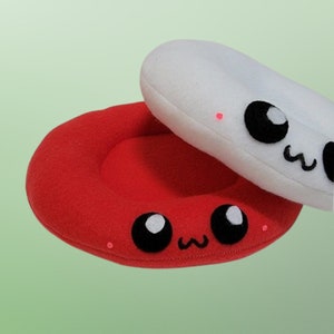 Kawaii Blood Cell Plush, Cute Organ Pillow, Red Blood, White Blood ...
