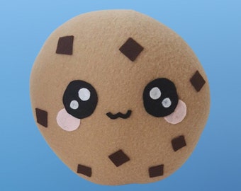 Kawaii Chocolate Chip Cookie Plush, Cute Food Pillow,  Play Food Toy, Baked Good, Handmade