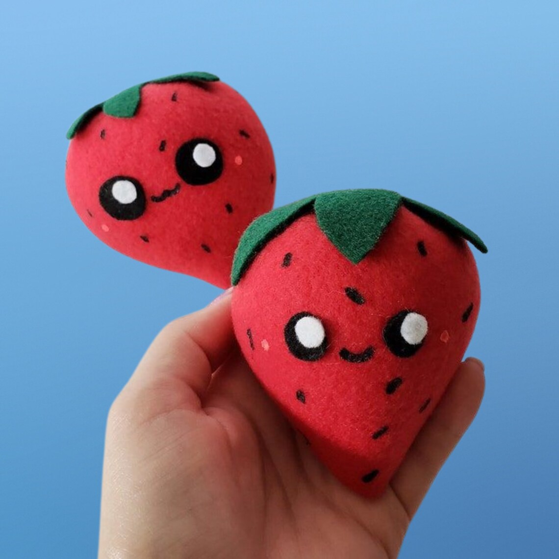 Cute Kawaii Strawberry Plush Etsy