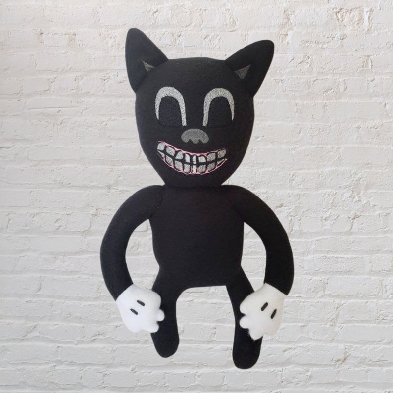 Cartoon Cat Plush, Unofficial, Indie Video Game Pillow, Handmade image 1