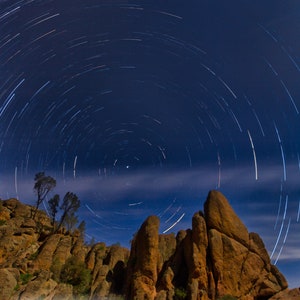 Star Trails in the Night Sky - galaxy, astrology, stars photography