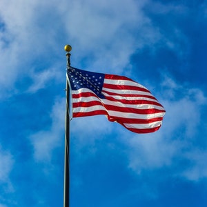 American Flag - sky blue USA patriotic America photography
