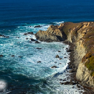 Waves Breaking Against the California Coastline - ocean water rocks coast photography picture