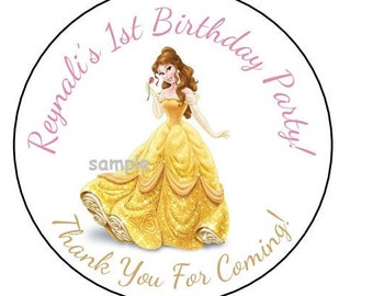 Great Children's bag tag Disney Princess Belle charm personalised keyring 