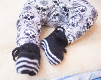 Alternative Baby Leggings - Toddler Leggings - Girls Leggings - Skull Leggings - Grey Baby Leggings - Baby Gift - - Baby Clothing - Unisex