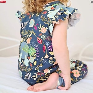 Floral Girl Romper Baby Clothes flower BabyGrow Slip on outfit Baby Outfit Toddler Clothes New Baby Gift Sleeveless summer Romper frill