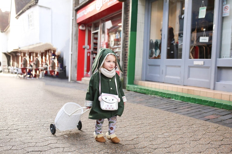 Bunny Jacket Girls Clothing Baby Girl Bunny Coat Animal Jacket Hood with Ears Easter Bunny Easter Gift Girl Toddler Rabbit image 3