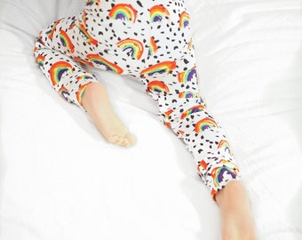 Leggings arc-en-ciel pour bébé - Leggings pour tout-petits - Tenue arc-en-ciel pour bébé - Cadeau pour bébé arc-en-ciel - Vêtements arc-en-ciel pour bébé - Leggings unisexe