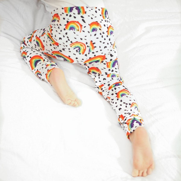 Rainbow Leggings for Baby - Toddler Leggings - Rainbow Outfit For Baby - Gift for Rainbow Baby - Rainbow Baby Clothing - Unisex Leggings