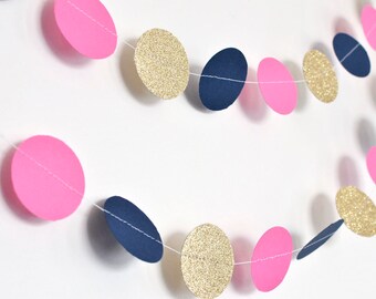 Pink and Gold 10ft Paper Garland Birthday Party Decor | Etsy Canada