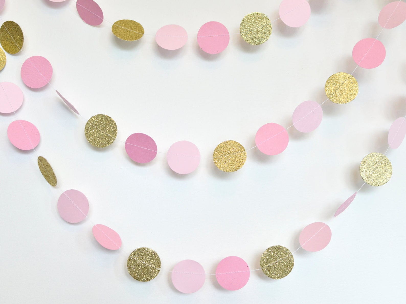 Pink and Gold 10ft Paper Garland Birthday Party Decor - Etsy Canada