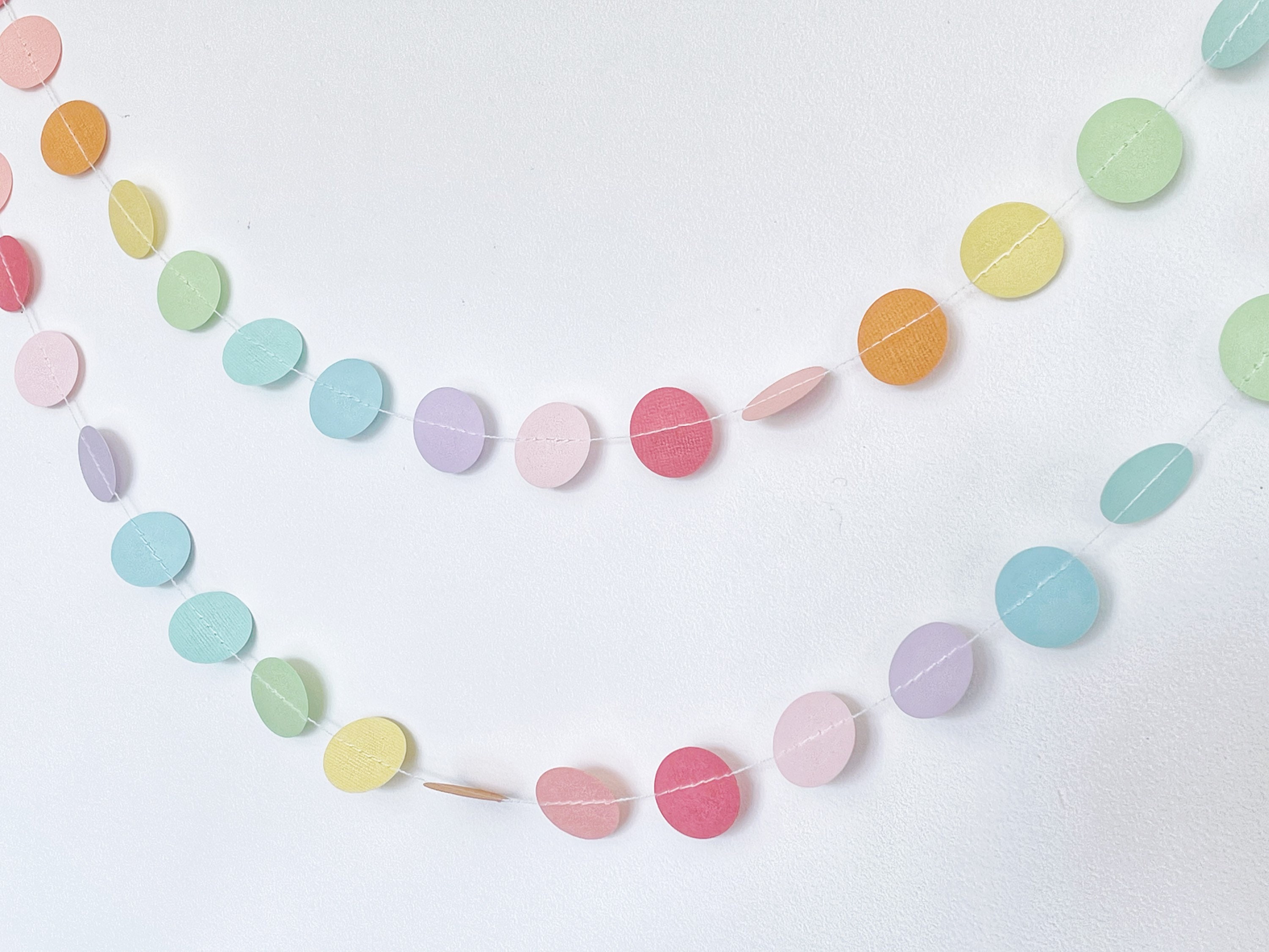 Pastel Rainbow Garland 10ft Paper Garland Birthday Party Etsy