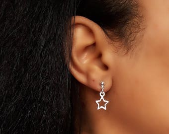 Star Earrings, Silver Star Studs, Star Stud Earrings, Star Drop Earrings, Gold Star Earrings, Gold Star Studs, Hollow Star Earrings