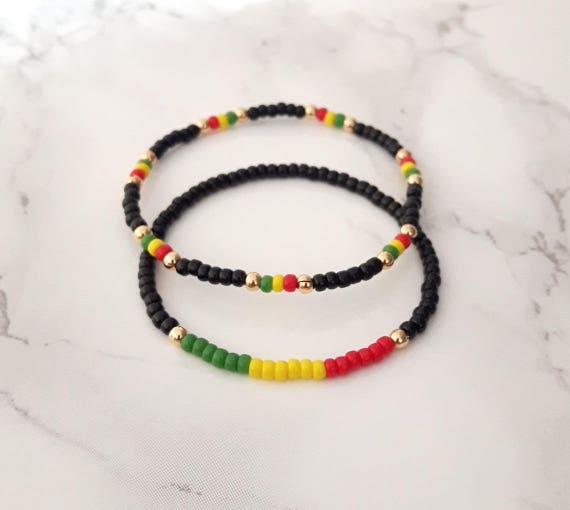 Rasta bead bracelet deals