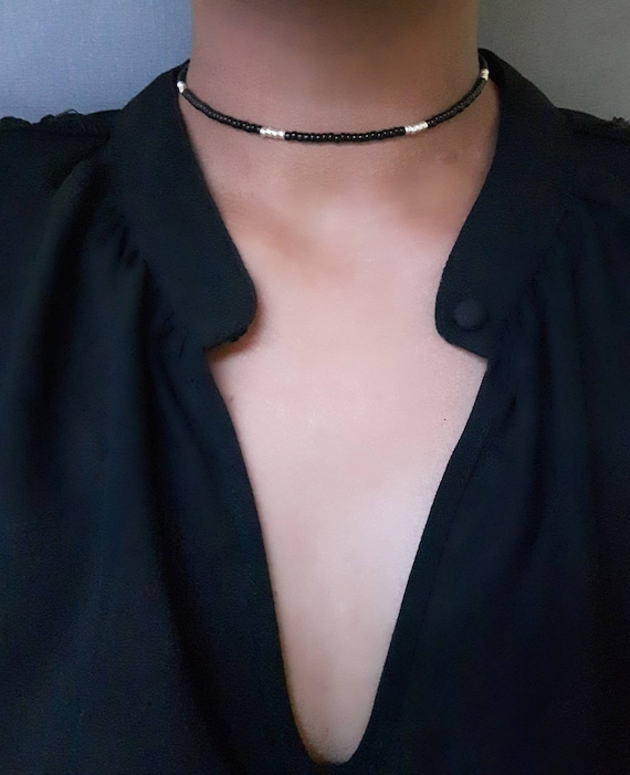 Beaded choker etsy clearance