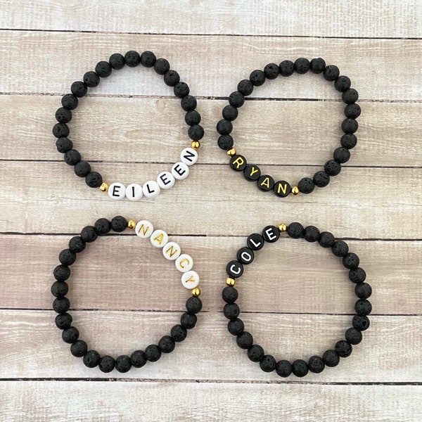 Lava Beads Bracelet Etsy