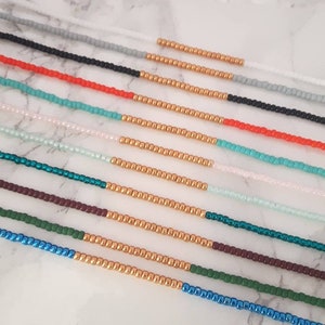 Seed Bead Choker, Beaded Choker, Black Beaded Choker, Stretch Bead Choker, White Beaded Choker, Boho Bead Choker, Dainty Bead Necklace