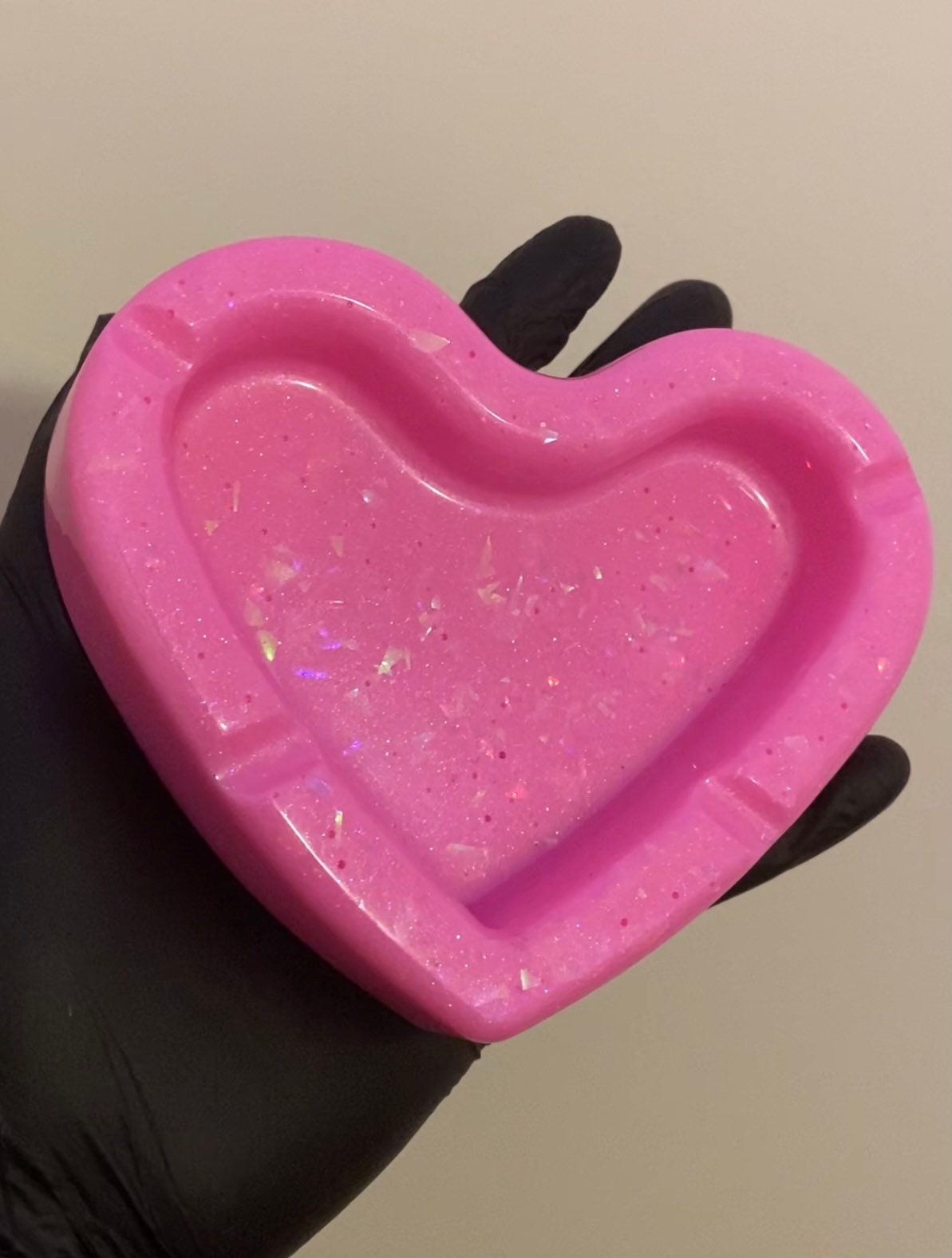 Pink Ashtray Heart Shaped Ashtray Custom Ashtray Resin Etsy