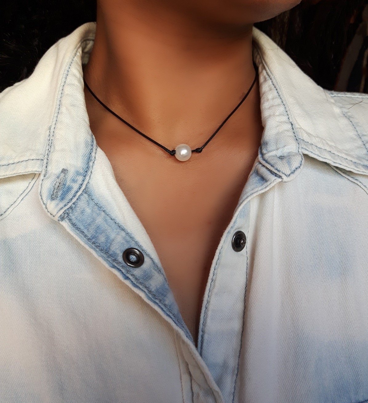 Pearl Cord Choker - Etsy