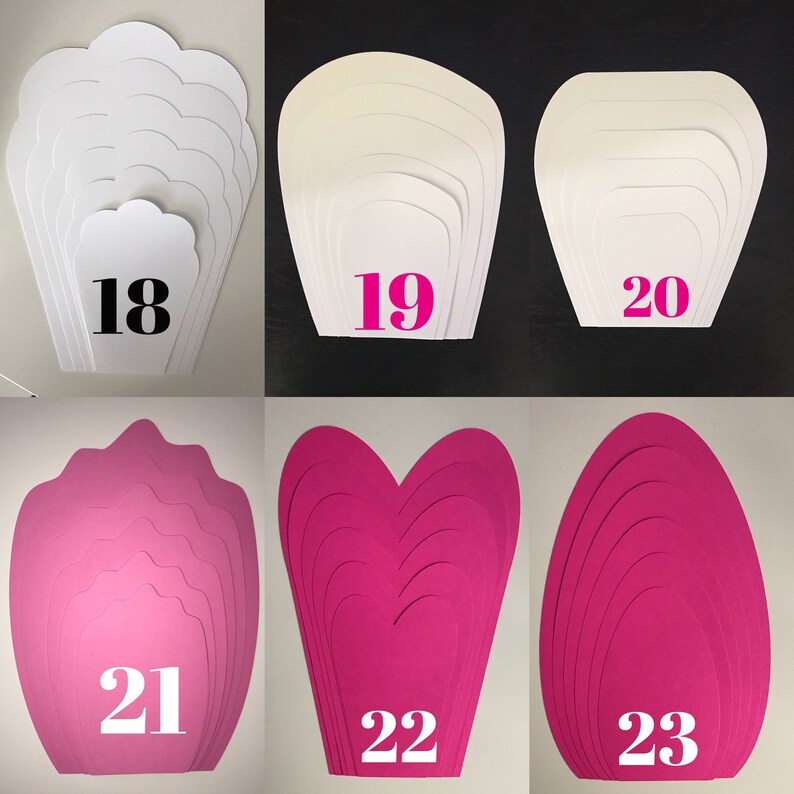 Hard Copy Paper Flower Template DIY Paper Flowers, Large Paper Flower