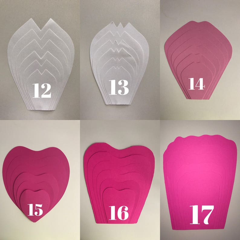 Hard Copy Paper Flower Template DIY Paper Flowers, Large Paper Flower