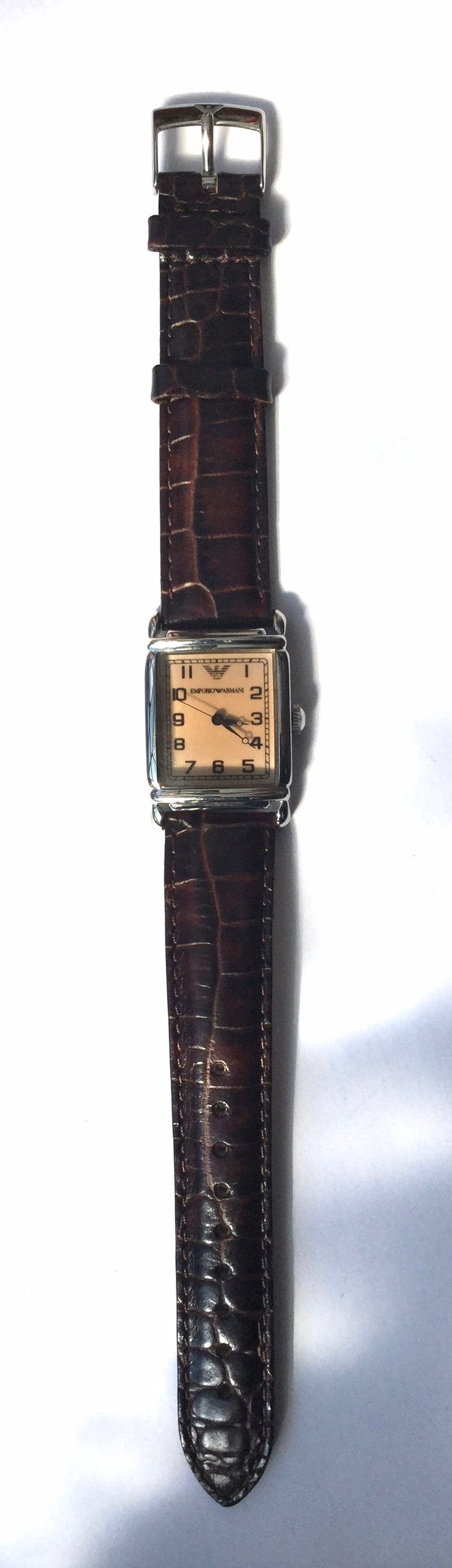 Vintage Emporio Armani Leather Watch - Etsy