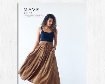 True Bias - Mave Skirt Sizes 0-18 - Paper Sewing Pattern