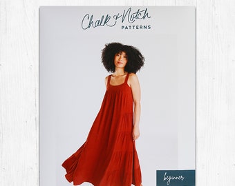 Chalk & Notch - Marcel Dress and Tank Top - Paper Sewing Pattern