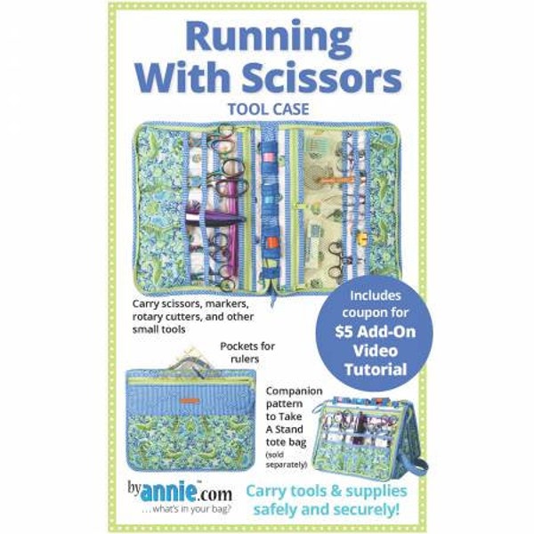 Running With Scissors Tool Case Sewing Pattern by Annie  - Paper Pattern