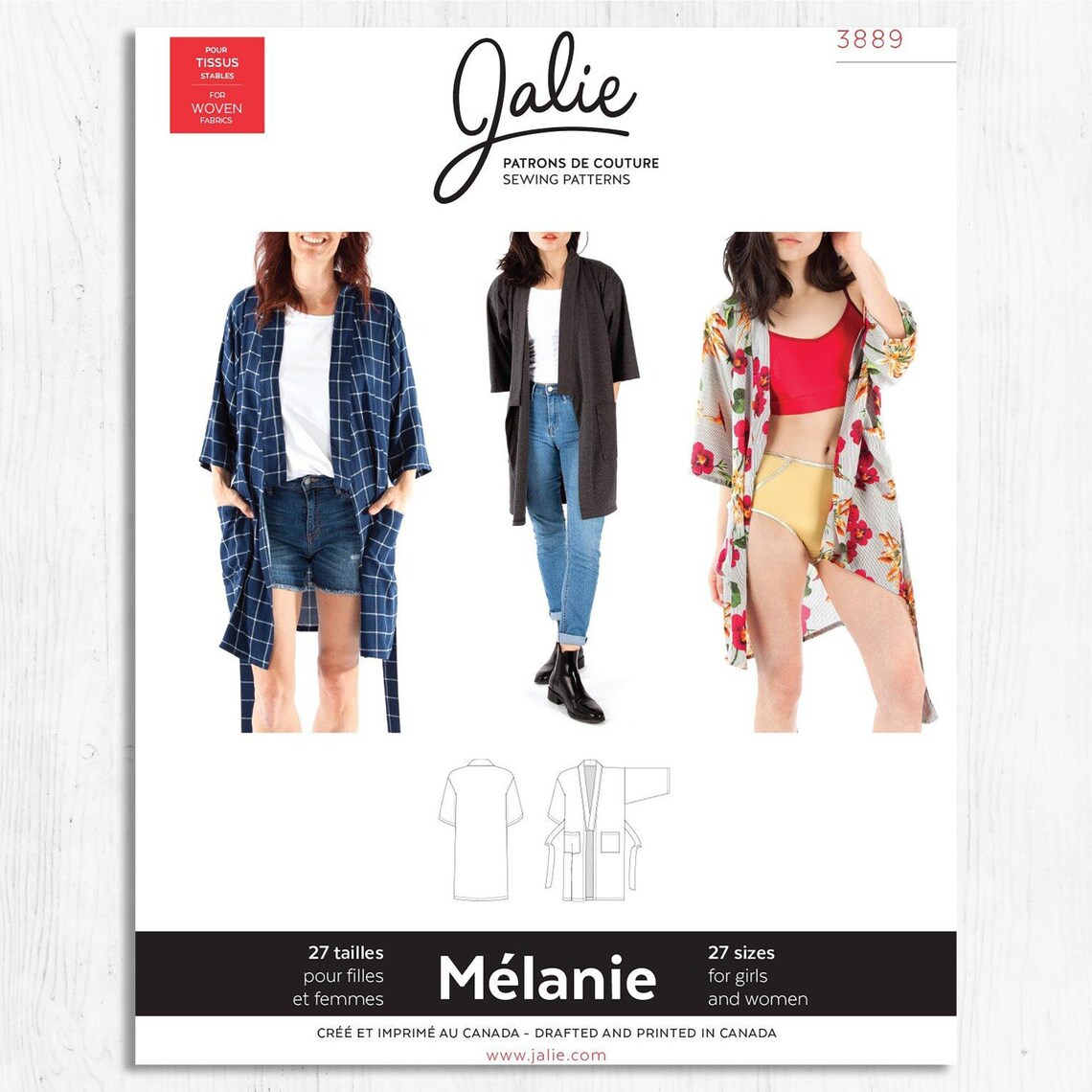 Melanie Kimono Robe by Jalie Patterns Paper Sewing Pattern - Etsy