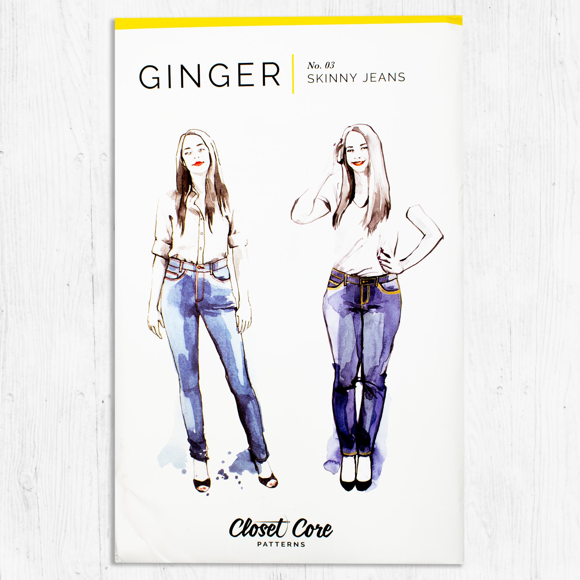 Ginger Skinny Jeans by Closet Core Patterns Paper Sewing Pattern