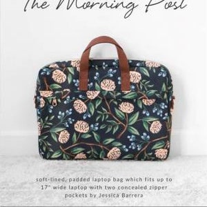 The Morning Post Laptop Bag Sewing Pattern by Sallie Tomato - Laptop Bag - Paper Pattern