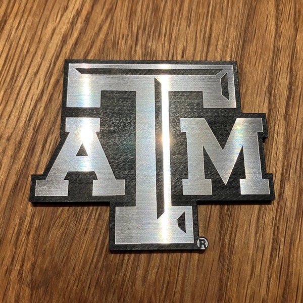 Texas A&M Officially Licensed Auto Badges - Aggie Car Badge - Laser Engraved Auto Emblem