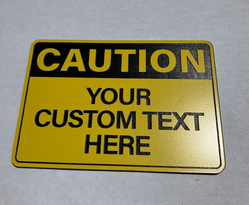 Custom Laser Engraved Acrylic Sign: Warning, Caution, Directional - Etsy