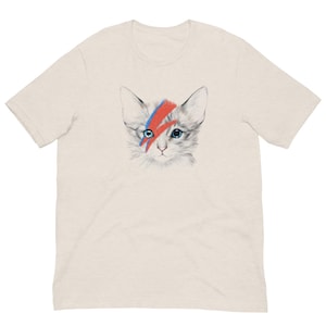 David Meowie Bowie Cat Unisex t-shirt