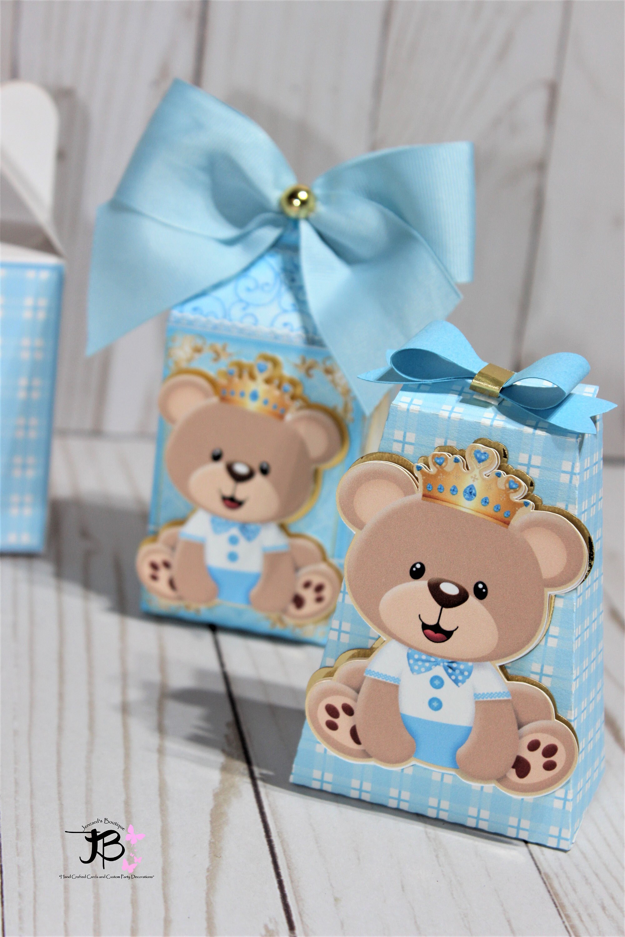 Teddy Bear Party Favor Boxes: First Birthday, Baby Shower - Etsy