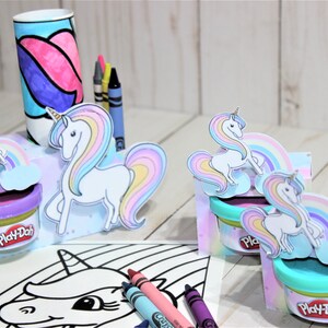 Enhörningar målargåva, Enhörningar målargåva, Enhörningar aktivitetslåda, Enhörningar målar- och Play-Doh-låda, Enhörningar målargåva bild 5