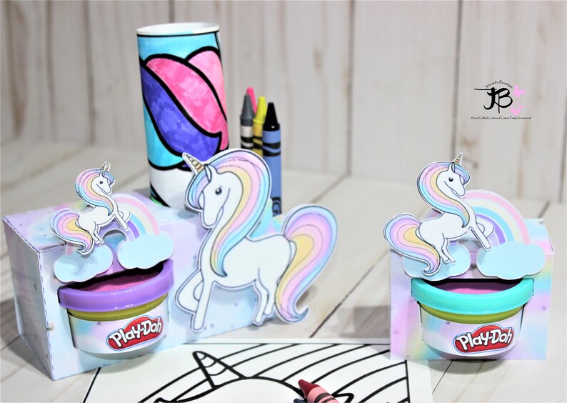 Enhörningar målargåva, Enhörningar målargåva, Enhörningar aktivitetslåda, Enhörningar målar- och Play-Doh-låda, Enhörningar målargåva bild 7