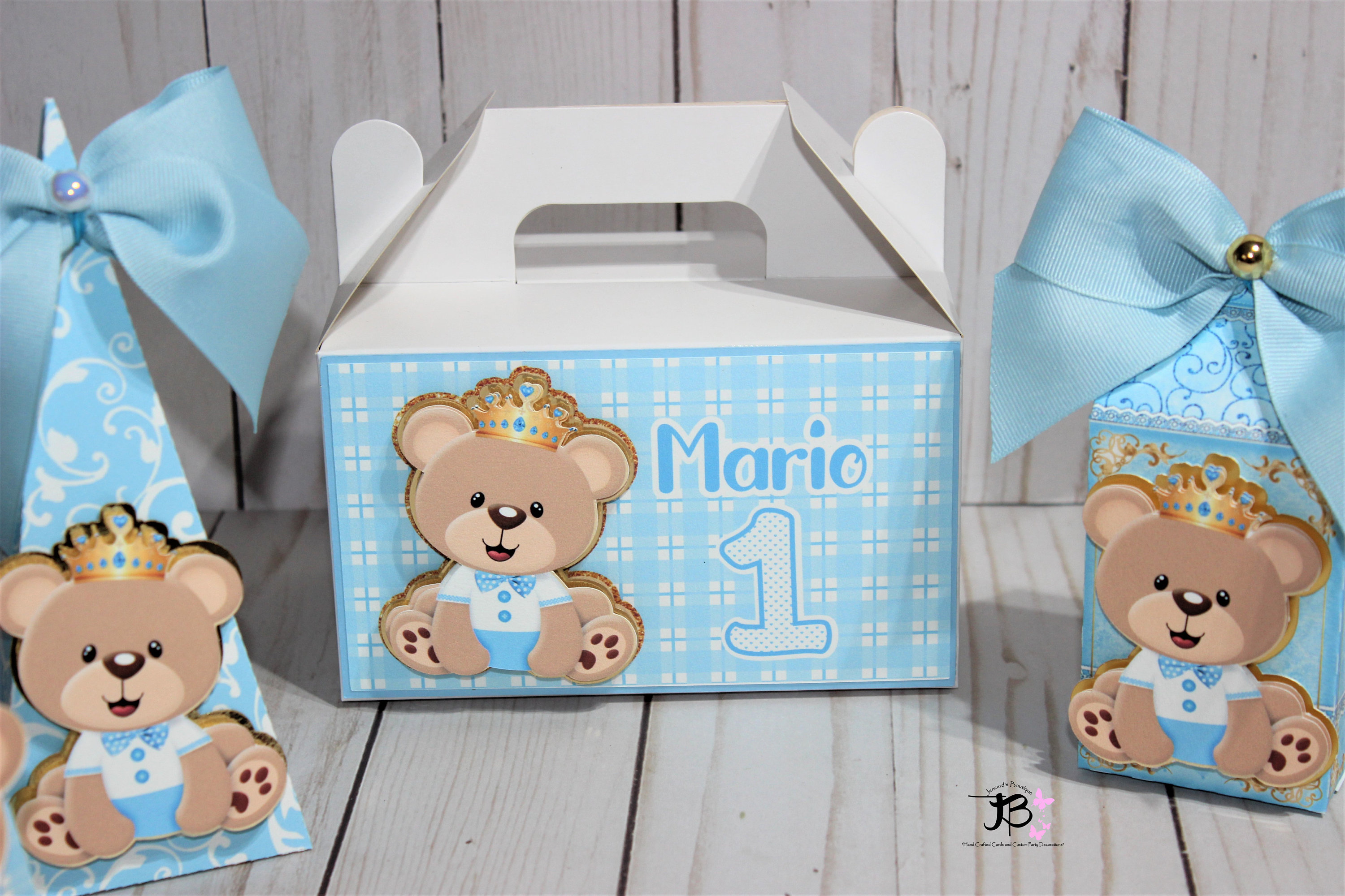 Teddy Bear Party Favor Boxes: First Birthday, Baby Shower - Etsy