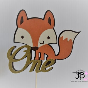 Fox Cake Topper, Fox Theme Party, Woodland Critters Cake Topper, Woodland Party Décor, Fox Party Decor